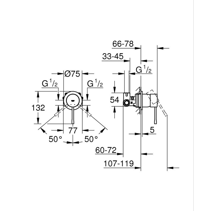 Одноважільний змішувач для душу прихованого монтажу Grohe Essence  ( 19278 ) Харьков - изображение 2