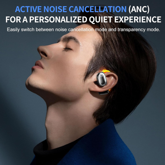 Бездротові навушники True Open Earbuds, Bluetooth 5.4, Open Ear, DNC, IPX4, 28 год автономності, відкритого типу Київ