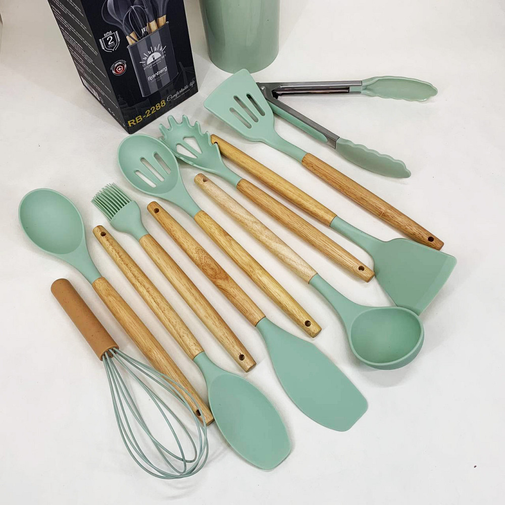Кухонний набір силіконовий для готування, Приналежності для кухаря, Набір кухонного інвентарю YO-10 Івано-Франківськ - фото 3