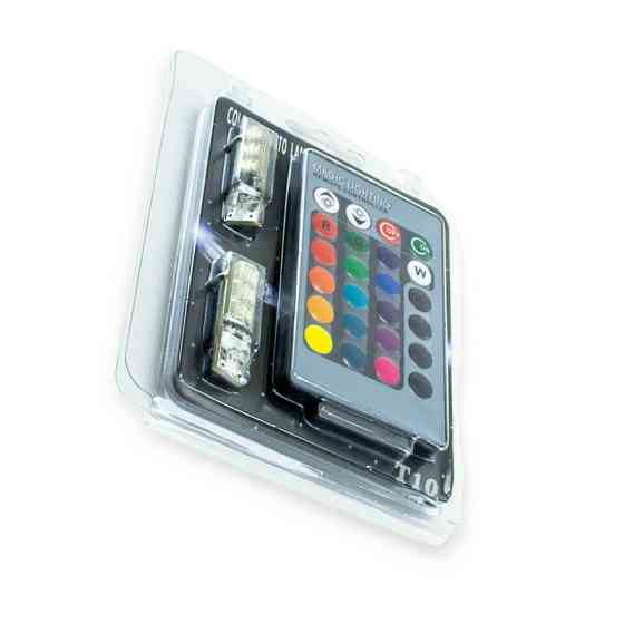 Автолампа БЦ 12-5 лазер. RGB 6 SMD(5050) силикон с пультом светодиодная Мукачево