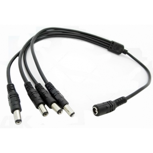 Переходник питания (4 штекера 5,5/2,5мм - гнездо 5,5/2,5мм), с кабелем 0,4м Полтава - изображение 1