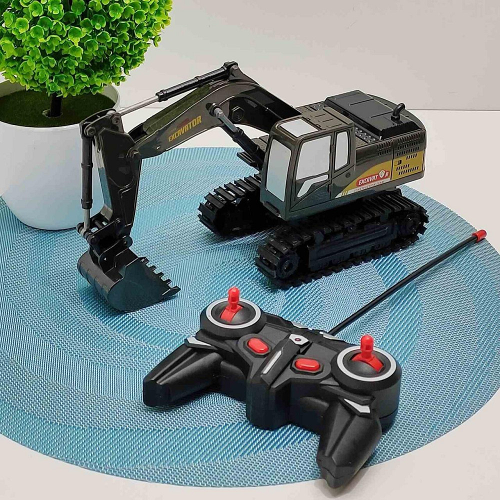 Екскаватор гусеничний на радіокеруванні з підсвічуванням та звуком Чорний (700-C2) Чернігів - фото 10