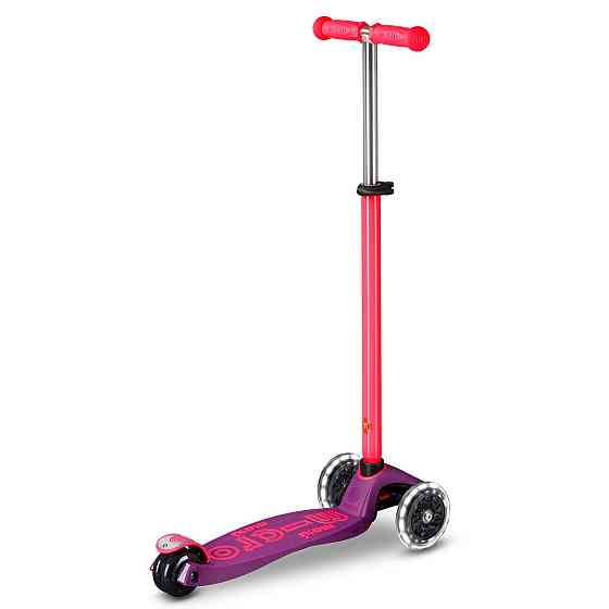 Самокат Micro серії Maxi Deluxe Neon LED – Ультра рожевий Дніпро