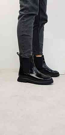 Zemira Ботинки ZEMIRA черные кожаные лакированные весна-осень высота 16 см размер 36р.37р.38р. Коломыя