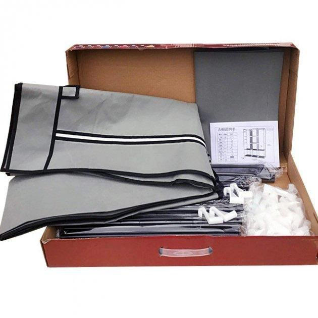 Практична шафа для речей та взуття WARDROBE, Шафа тканинна складна для дому, Зручний органайзер в шафу CG-75 Львів - фото 5