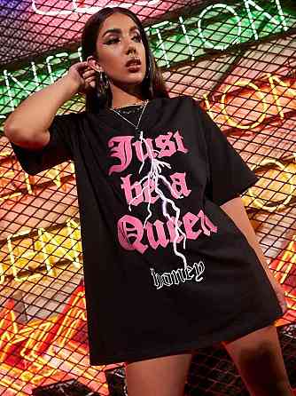 Футболка жіноча з принтом  48 Чорний 2664087671 Дніпро