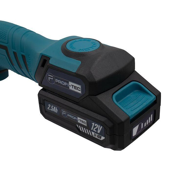 Аккумуляторная эксцентриковая полировальная машина PROFI-TEC PPM-8012SCP Set: с АКБ 12V 2.5 Ah+ЗП, круг 80мм Киев - изображение 7