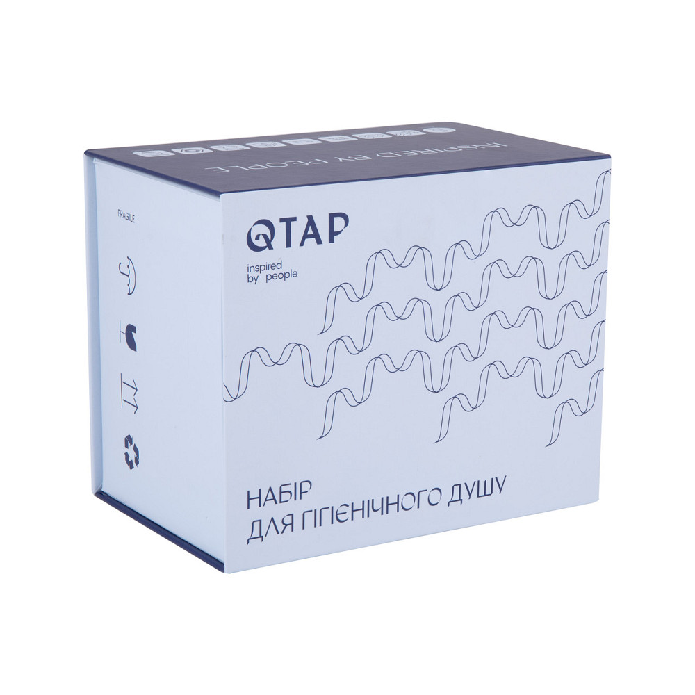 Набір для гігієнічного душу Qtap Inspai-Varius прямокутний QT259710842859NB Black Matt Київ - фото 13