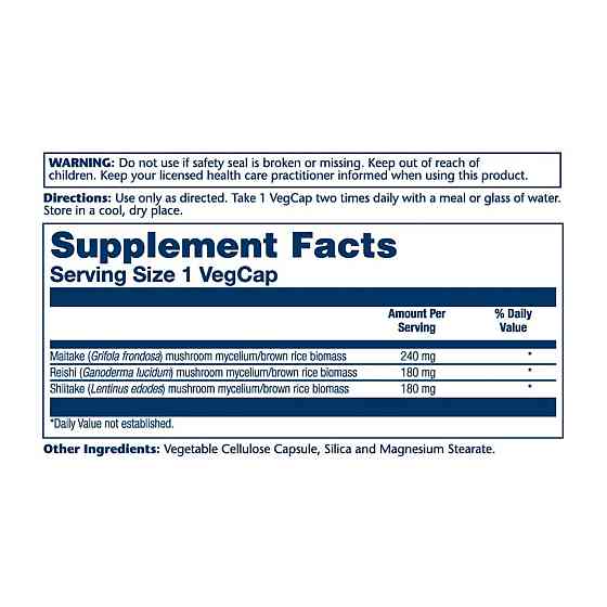 Комплекс грибов для иммунитета, гриб-баран, рейши и шиитаке Solaray Mushroom Immune Complex 100 vcaps Киев