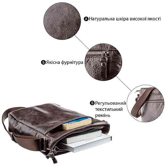 Мессенджер Коричневый (SHVIGEL) Киев