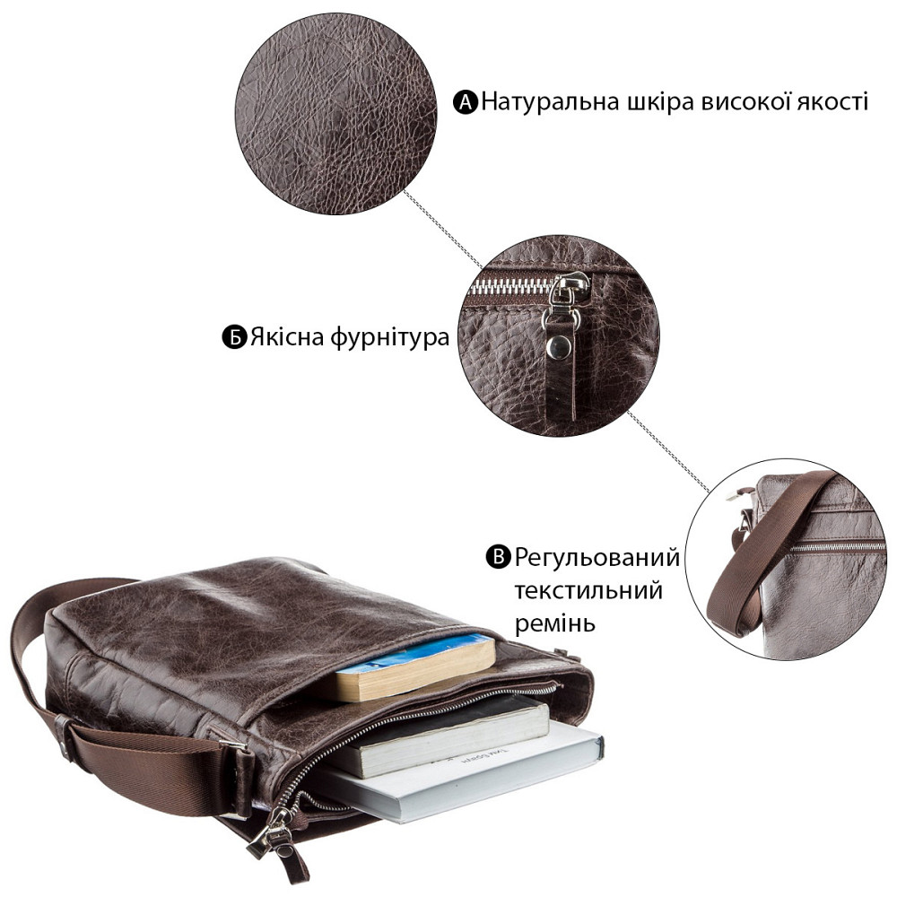 Мессенджер Коричневый (SHVIGEL) Киев - изображение 2