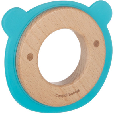Прорезыватель Canpol babies деревянно-силиконовая Медвежонок Бирюзовая (80/304) Винница - изображение 1