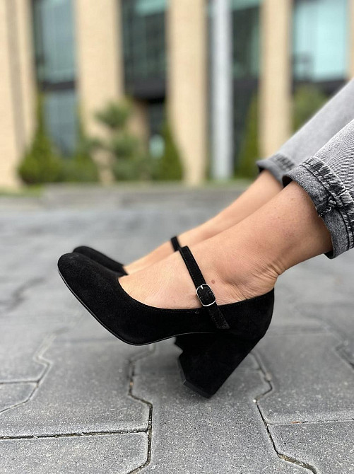 Nivelle Туфлі жіночі NIVELLE чорні натуральна замша каблук 8 см (1765/8029-8052) Коломия - фото 6