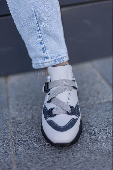 Abbi Кросівки жіночі ABBI CORI-02 сірі (весна-осінь, шкіра натуральна) (4133) лише 37р.38р. Коломыя - изображение 2