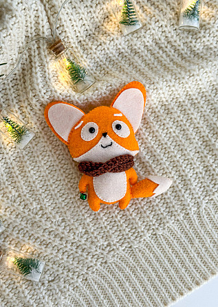 Новогодняя елочная игрушка из фетра ручной работы. Киев - изображение 6
