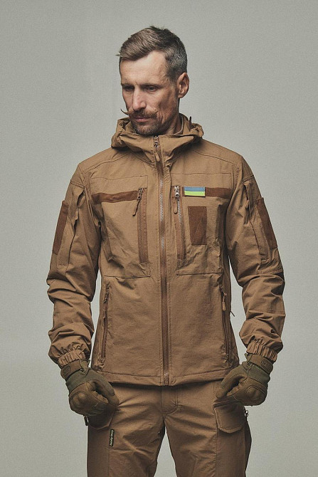 Армійська чоловіча демісезонна форма койот, водонепроникний тактичний посилений костюм койот Львів - фото 6