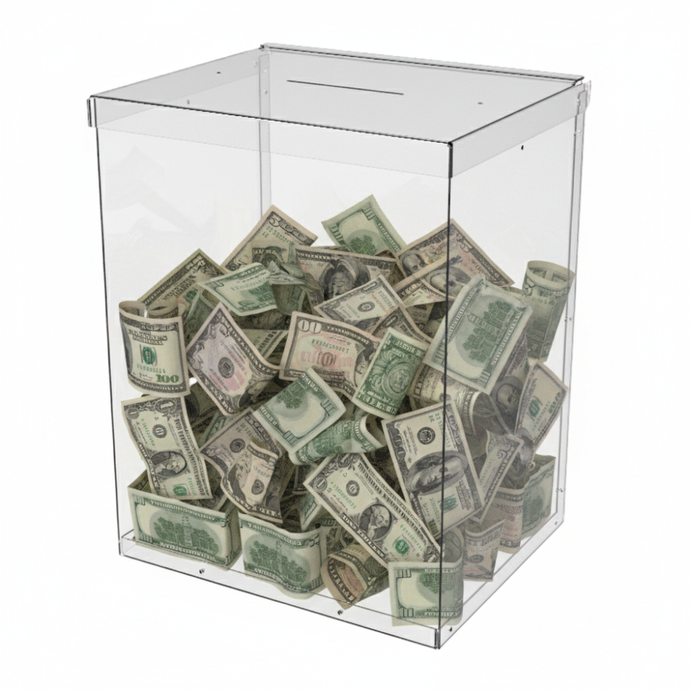 Ящик EKOSTAR без замка для пожертвований и сбора денег 250x200x320. Объем 16 литров Киев - изображение 1