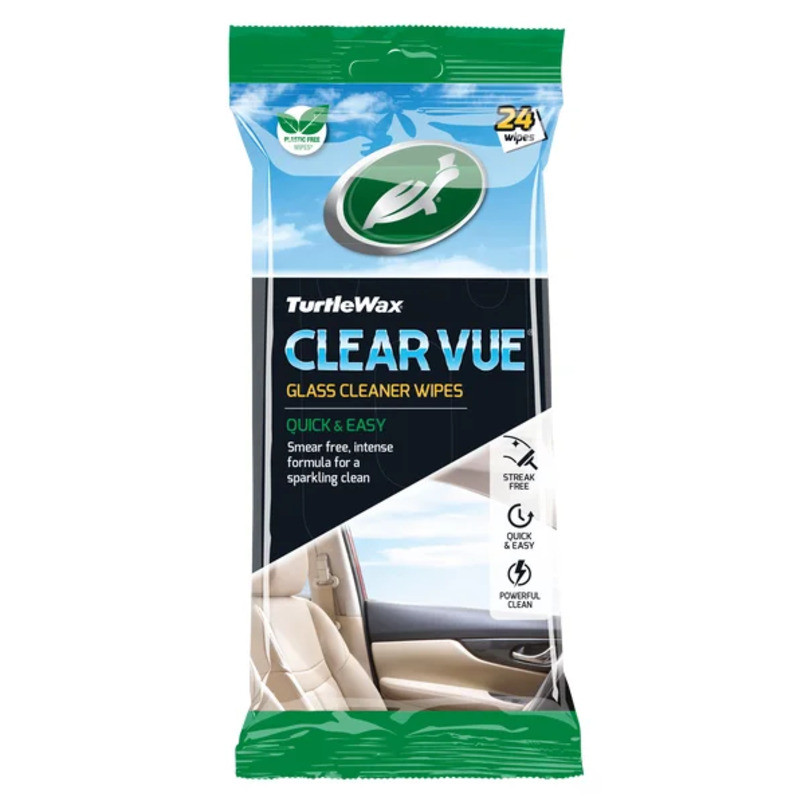 Серветка волога Turtle Wax Clearvue Glass Cleaner для скляних та дзеркальних поверхонь 24 шт Львів - фото 1