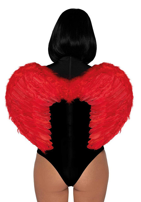 (SALE) Крила дияволиці Leg Avenue devil wings Red, справжнє пір’я Sex Aura Київ - фото 2