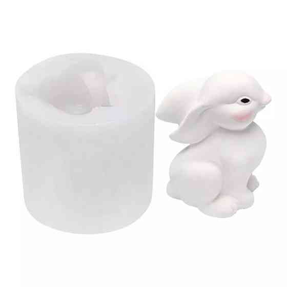 Молд силіконовий Заєць 73 на 65 мм білий Київ