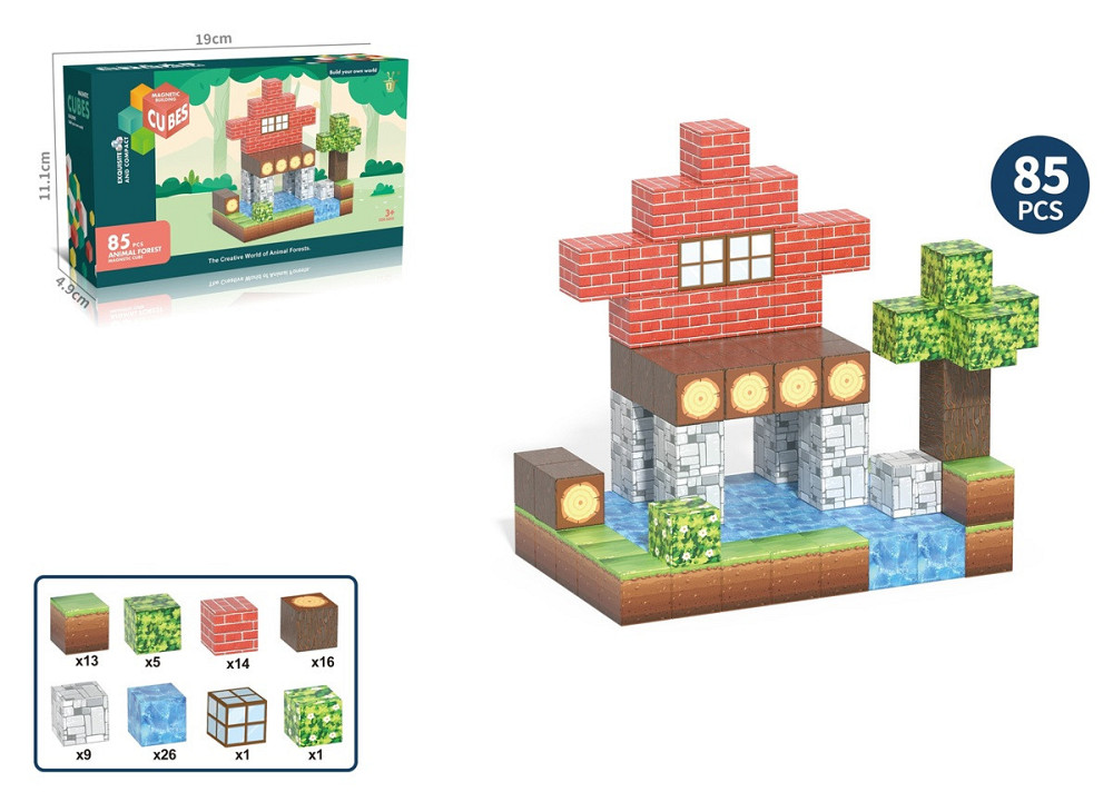 Конструктор My World Магнітні блоки 2.0 см , 85 елементів (7120490) Київ - фото 1