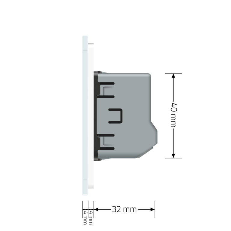 LIVOLO Розумний сенсорний Wi-Fi прохідний/перехресний вимикач 2 сенсора Livolo білий скло (VL-C Коломия - фото 4