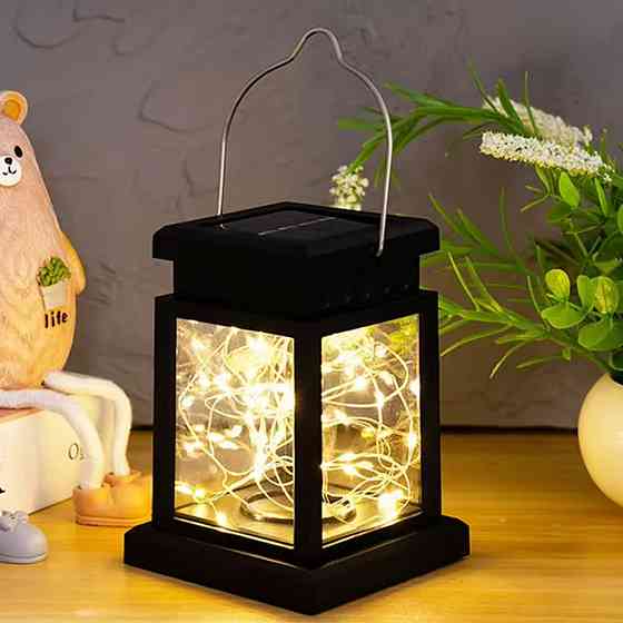 Вуличний світильник на сонячній батареї 12,5х9см, Теплий білий / Садовий ліхтар підвісний / Ліхтар для саду Київ