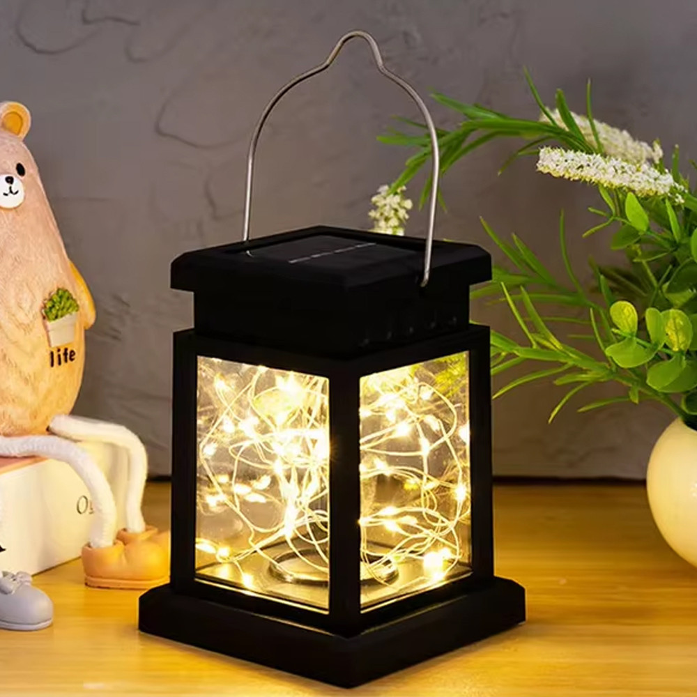 Вуличний світильник на сонячній батареї 12,5х9см, Теплий білий / Садовий ліхтар підвісний / Ліхтар для саду Київ - фото 1