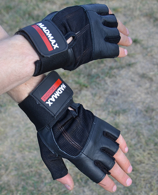 Рукавички для фітнесу MadMax MFG-269 Professional Exclusive Black M Каменское - изображение 6