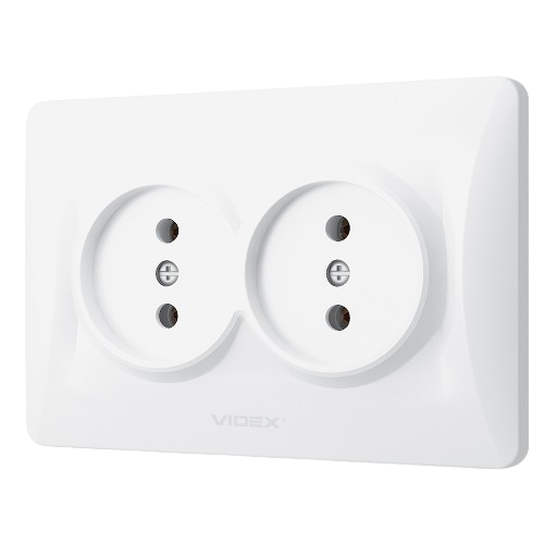 BINERA білий Розетка внутрішня 2-а Videx Житомир - фото 4