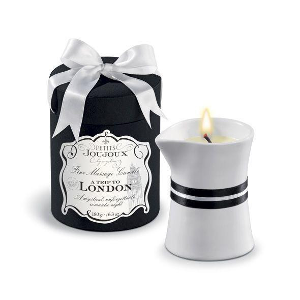 Масажна свічка Petits Joujoux - London - Rhubarb, Cassis and Ambra (190 г) розкішна упаковка Sex Aura Київ - фото 1