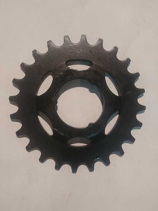 Звезда велосипедная (задняя) 24Т (шлицы, каленая, черная) Мукачево - изображение 1