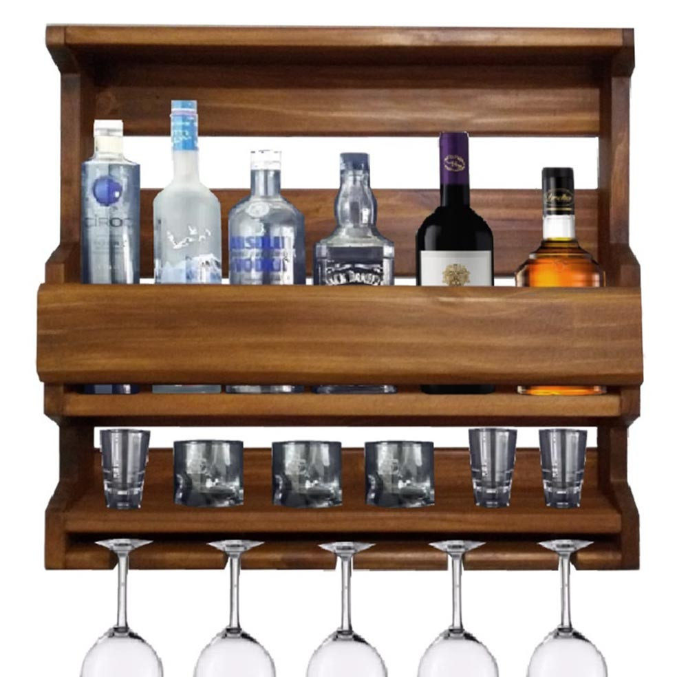 Настінна винна полиця "Ноборі" терракот Миколаїв - фото 1