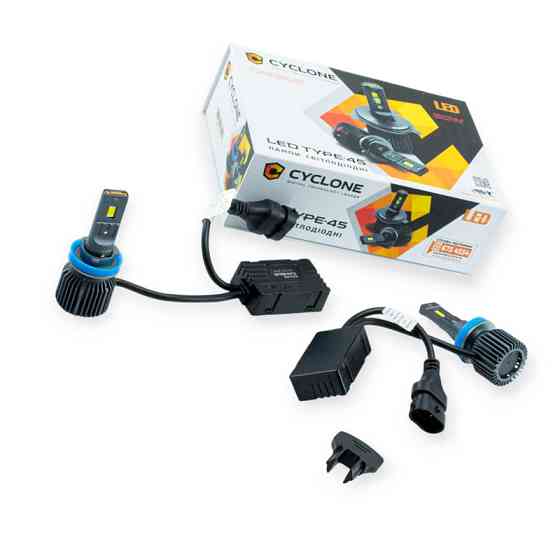 Автолампа H8, H9, H11, H16 12V Type 45 65W 6000K 12000L радіатор та обманка LED Мукачево