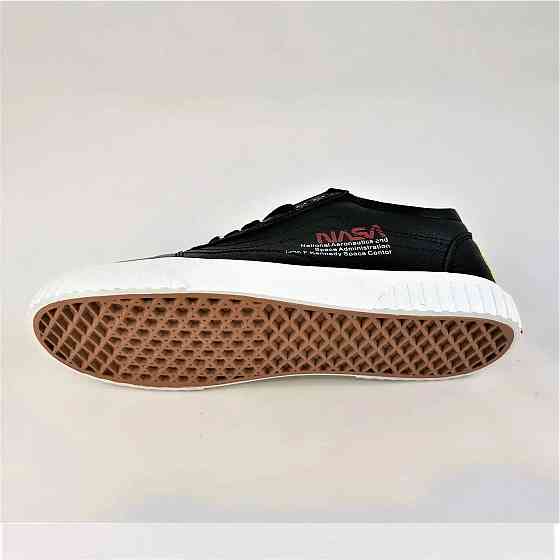 Кроссовки NASA Shuttle Чёрные Кожаные Кеды Ванс Мужские (размеры: 41,42,43,44) Видео Обзор Днепр