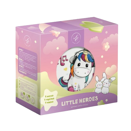 Набір дитячого посуду Unicorn 3 пр.:(тарілка/миска/чашка) Bager Житомир