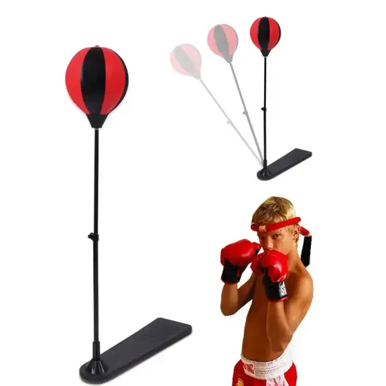 Боксерский набор с надувной грушей на стойке 120 см и перчатками / Детский боксерский набор Коломия