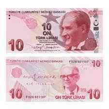 Турция 10 лир 2009(2022)г Р-223f UNC Полтава