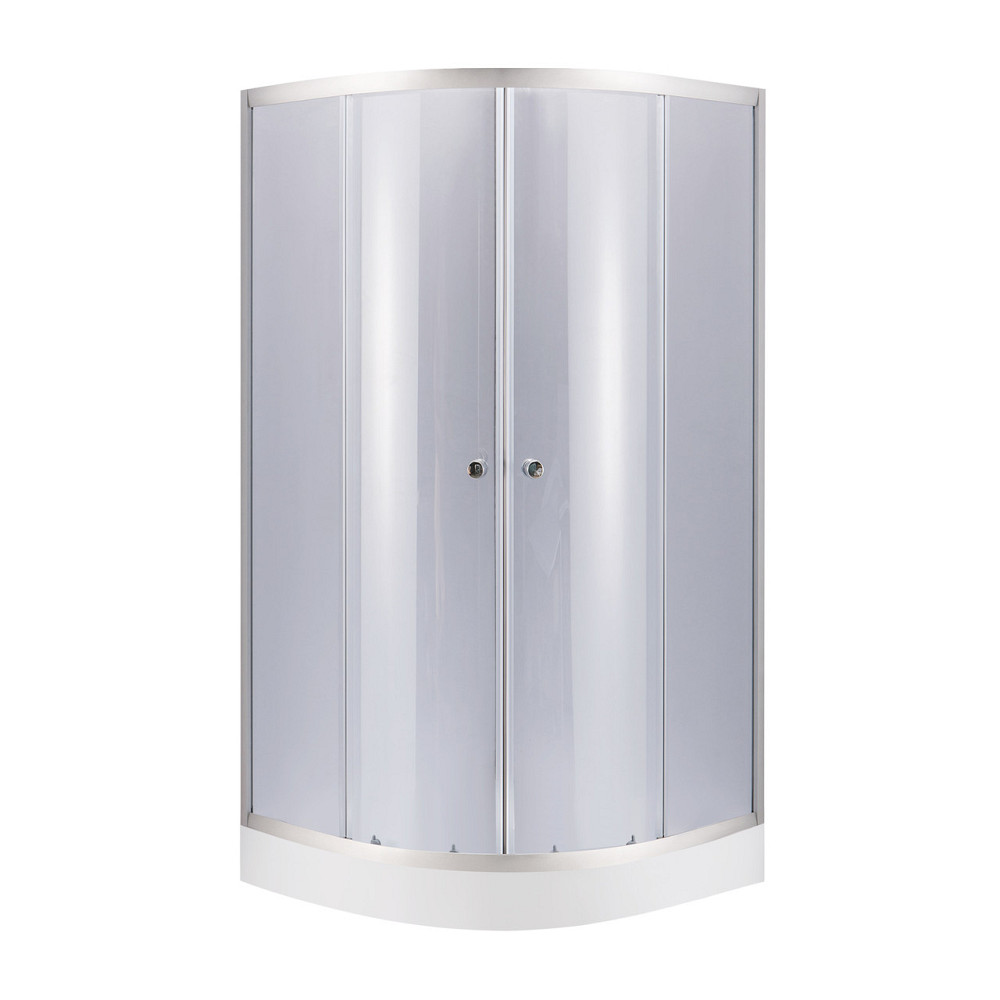 Набор Lidz душевая кабина Latwa SC90x90.SAT.LOW.GR, стекло тонированное 4 мм + поддон Kupala Киев - изображение 1