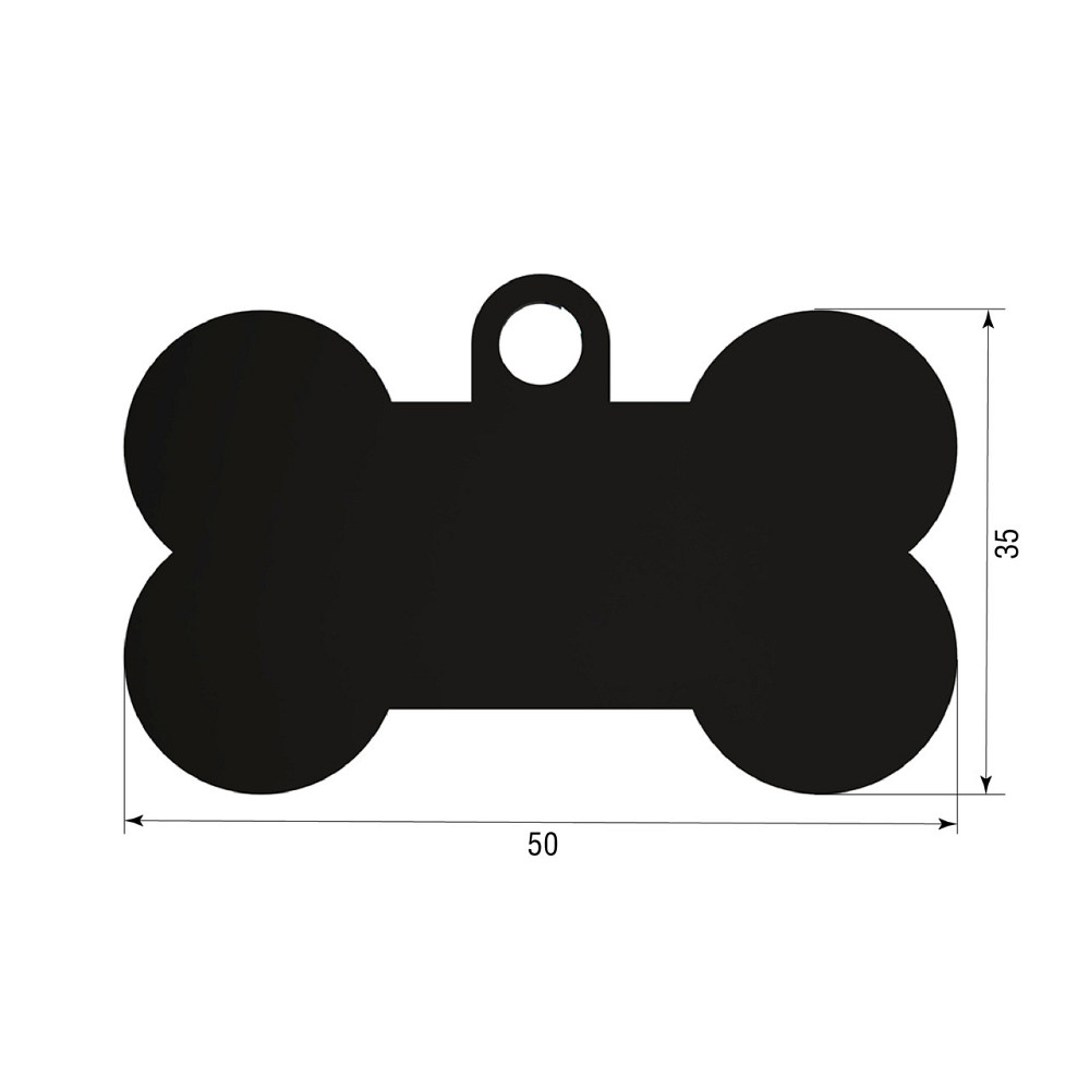 Адресник для собаки Black 50x35мм Київ - фото 4