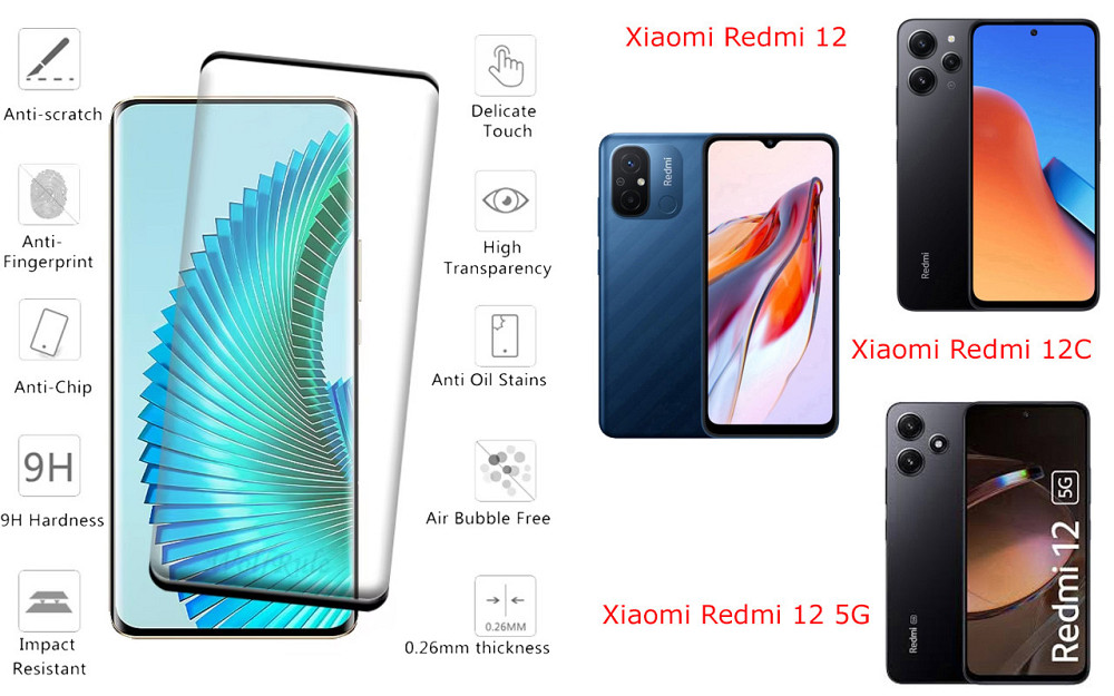 Защитное стекло HyperGlass Pro для Xiaomi Redmi 12, 12C, 12 5G – максимальная чувствительность и защита Киев - изображение 2