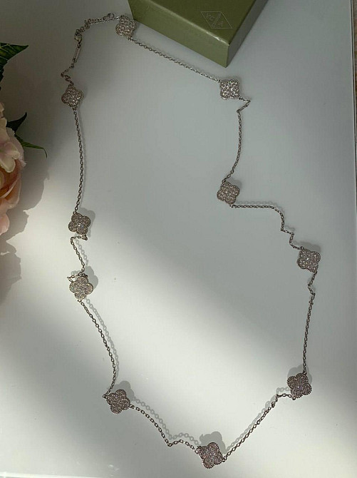 Підвіска Van Cleef довга з цирконієм (10 елементів) Одеса - фото 1