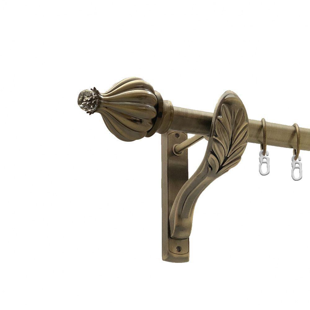 Карниз Orvit Таджа-Кристал металевий однорядний ретро Антик 25 мм 240 см (00-00010284) Львов - изображение 1