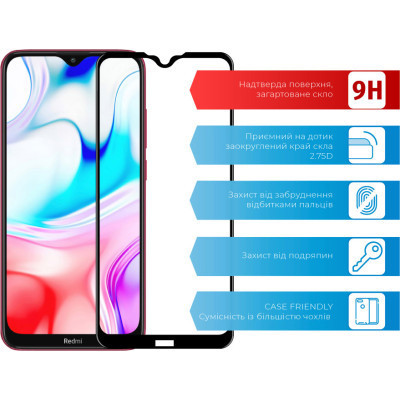 Стекло защитное ACCLAB Full Glue Xiaomi Redmi 8 (1283126508738) Винница - изображение 2