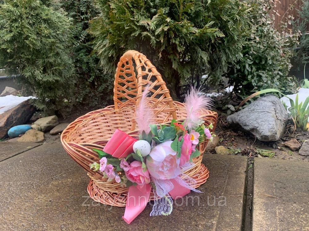 Корзинка с цветами, с декором, плетеная Киев - изображение 7