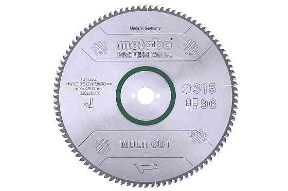 Диск пильний Metabo "multi cut - professional" 315x30 Z96 FZ/TZ 5°neg. (628226000) Коломия