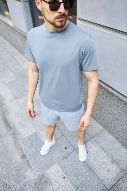 Чоловіча футболка базова Сірий XXL Харків - фото 2