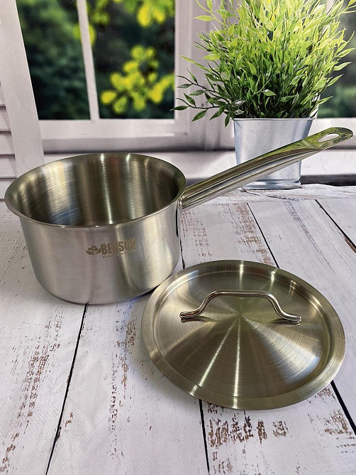 Ковш HoReCa с крышкой- Нерж. сталь 2,0л BN-612 (20) Одесса - изображение 1