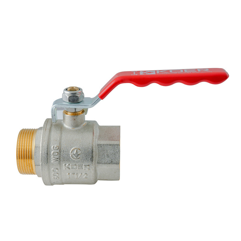 Кран кульовий ГШВ KOER EXTREME KE.215-40 - 1 1/2" FM ручка "важіль" червона (KR5754) Київ - фото 2