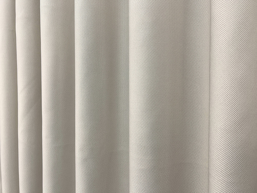 Комплект штор VR-Textil рогожка преміум TERRA LUXE 150х270 2шт і Тюль 600х270 1859ш-1706т Попелястий з молочним 71-186/5 Київ - фото 7